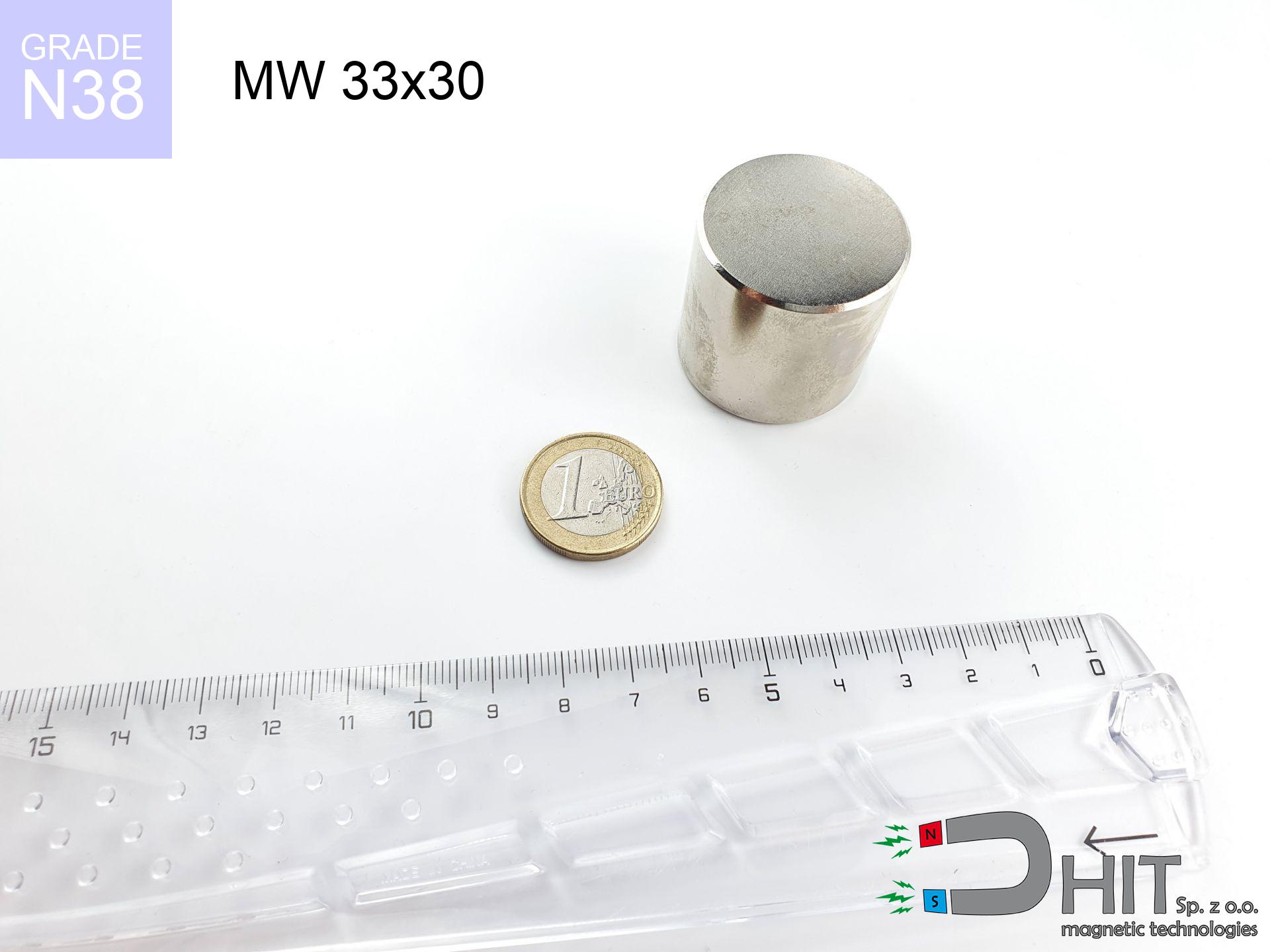 MW 33x30 / N38 - magnes neodymowy