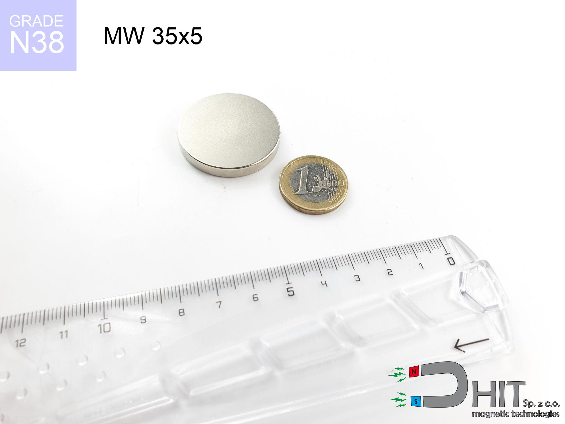 MW 35x5 / N38 - magnes neodymowy
