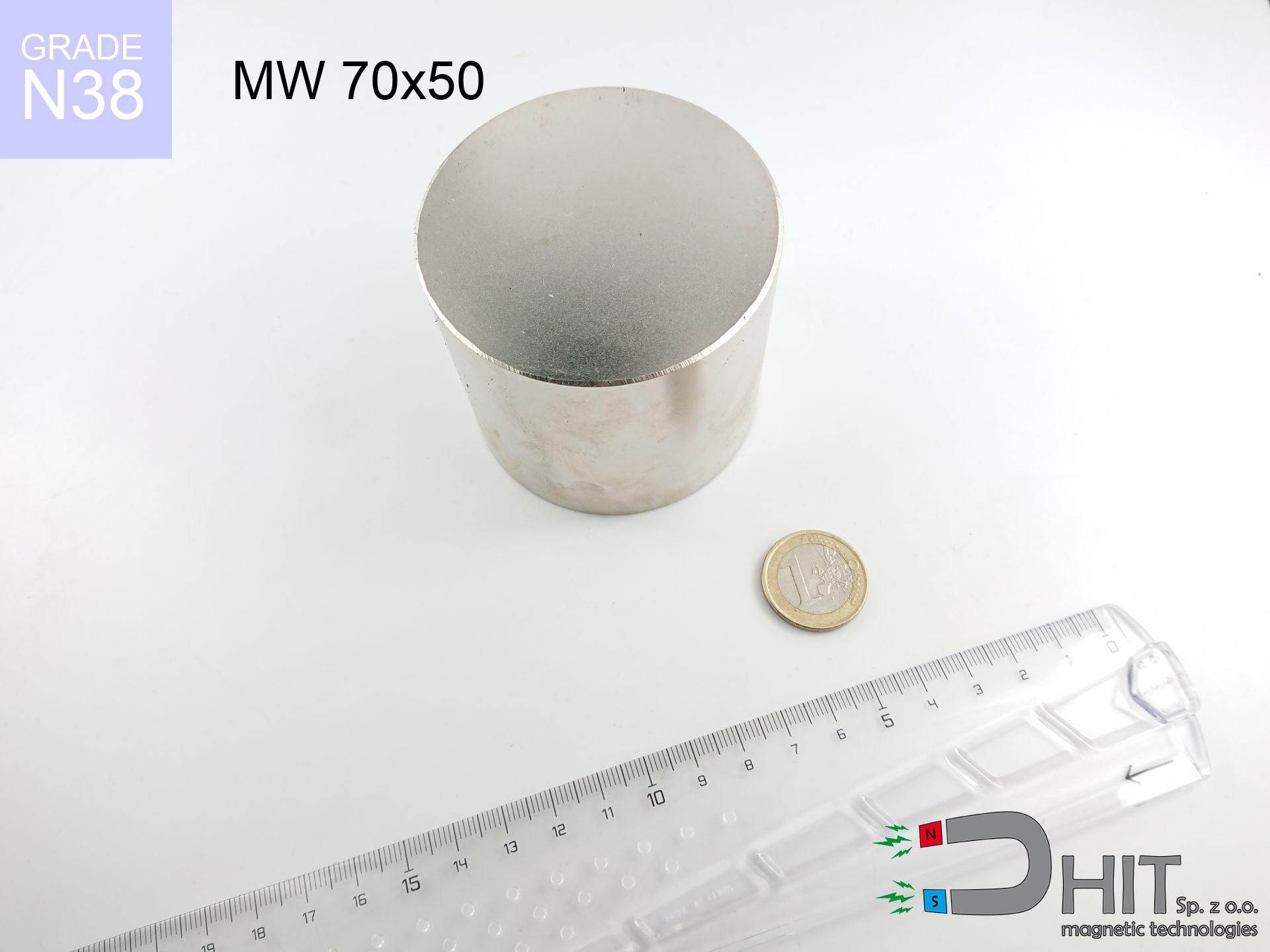 MW 70x50 / N38 - cylindrical magnet