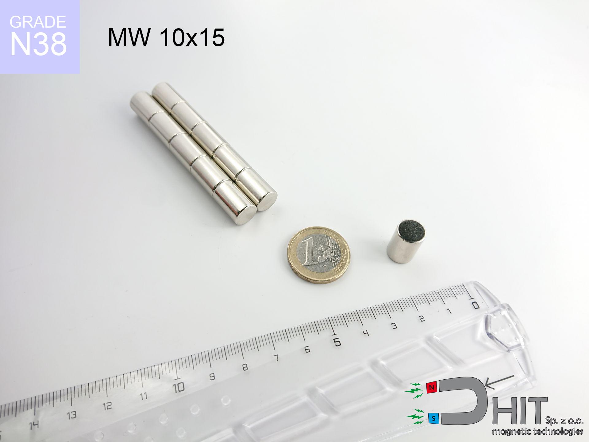 MW 10x15 N38 - magnes neodymowy