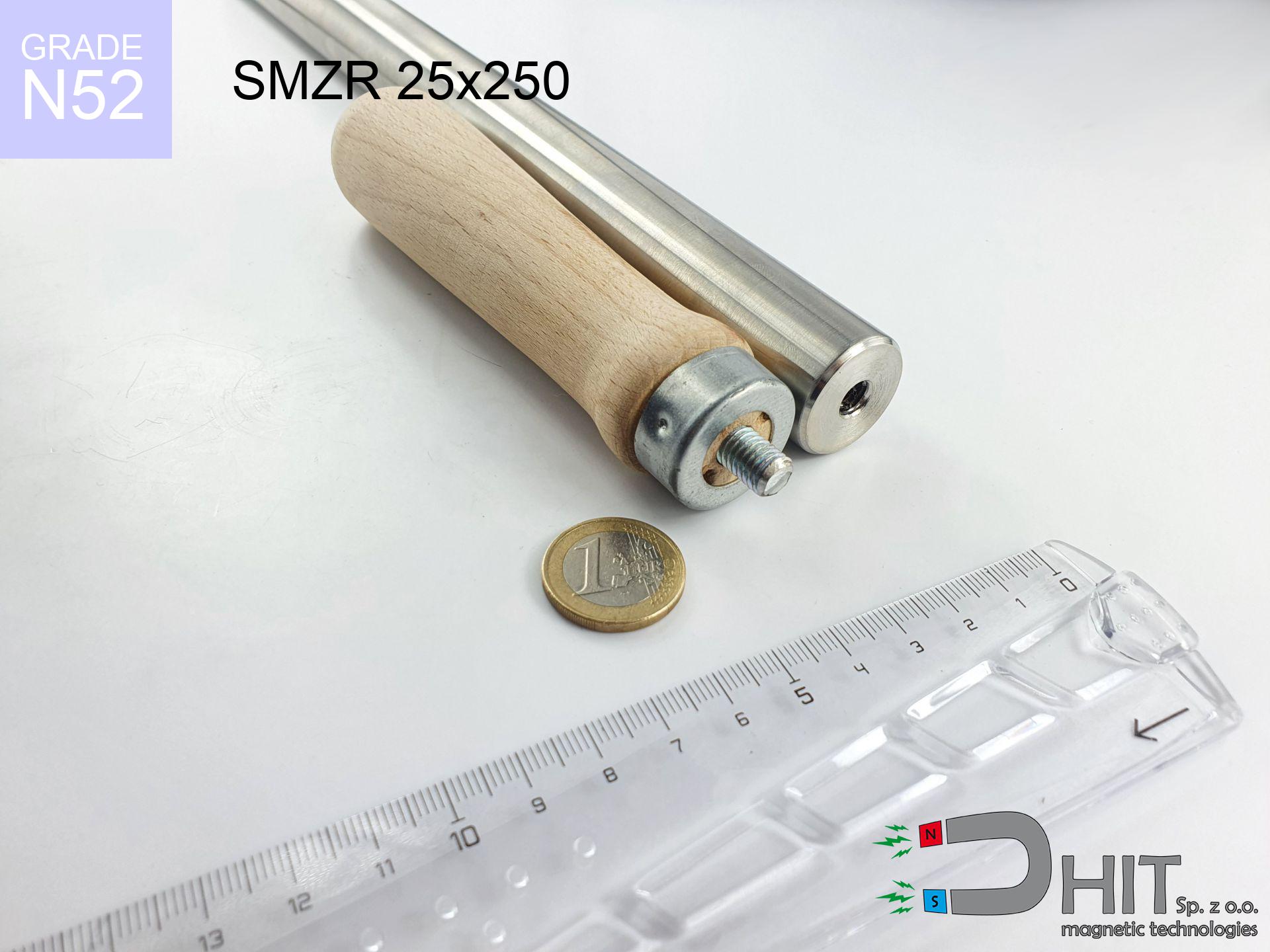SMZR 25x250 N52 - wałek magnetyczny
