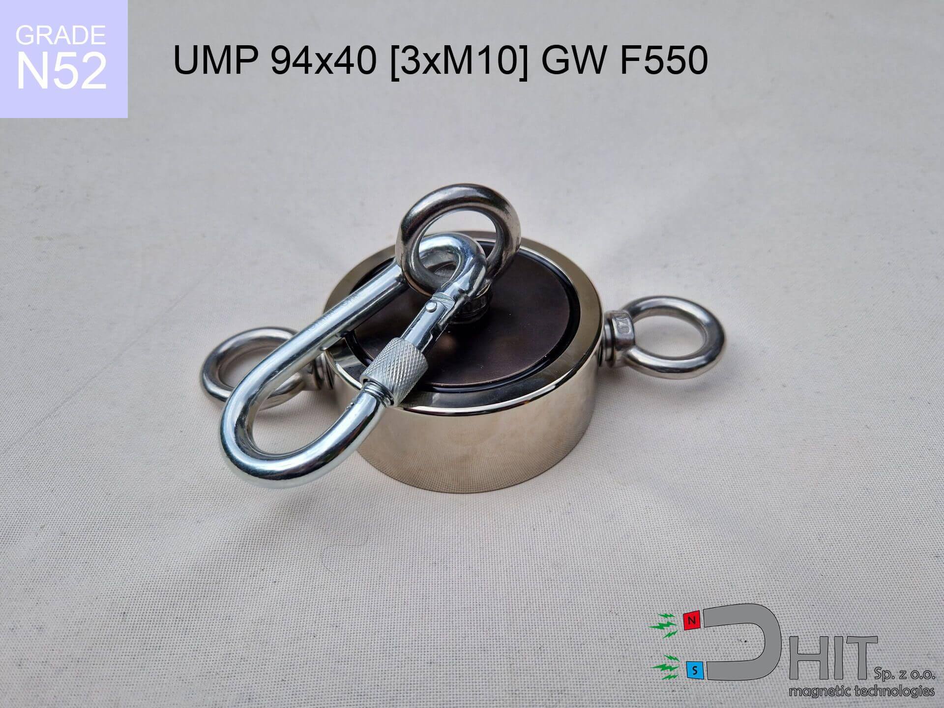 UMP 94x40 [3xM10] GW F550 Silver Black / N52 - search holder